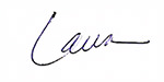 Laura's signature